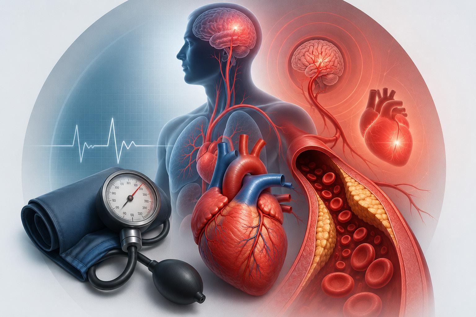 Material visual sobre hipertensión arterial y riesgo cardiovascular